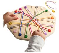 Rope Knots - Strategic Lacing Board Game 22.5x22.5x1.2cm, Troubleshooting Activity Toy, Portable Educational Game, Fun Brain Teaser | Gio