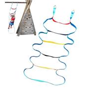Rope Ladder - Children's Climbing Ladder, Two Metres High, Five Hundred kg Load Capacity, High-Strength Polyester Fabric, Stainless Steel Buckles, Colourful Play Equipment | For Tree House Obstacles