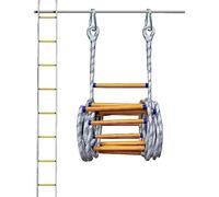 Rope Ladder, Fire Escape, Emergency Rescue, Flame Retardant With Hook And Loop, Rapid Deployment(15m/49.2ft)
