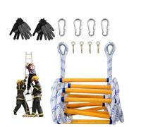 Rope Ladder Fire Escape Windows And Balconies Quick Use In The Fire, Safety Ladders Carabiners, Compact & Reusable Nylon Escape Ladders(50FT/15M)