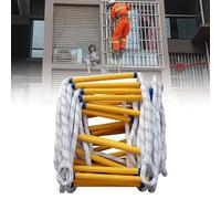 rope ladder, Rope Ladder Fire Escape Windows And Balconies Quick Use In The, Safety Ladders Carabiners, Compact & Reusable Nylon(50FT/15M)
