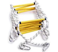 Rope Ladder,Safety Ladder,Emergency Ladder for Fast to Deploy in Fire, Flame Resistant Safety Escape with Carabiners/3 Meters (15m)