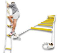 Rope Ladders for Fire Escape 16ft (5m) - Emegency Evacuation Ladder with Carabiners - Fire Rescue Ladder Set - Balcony Escape Ladders - Life-saving Tool for Family - Survival Rope - Certified