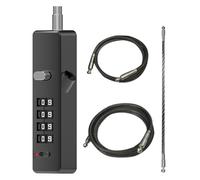 Rope Lock - Resettable Four Number Combination Cable Guard, Cut-Resistant Chain Securing Solution, Compact Mobility Locking Gear | Daily Carry Security for Case Travel Gym Locker Helmet Fence