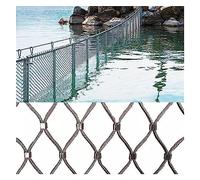 Rope Mesh,Stainless Steel Wire Net, Flexible Cable For Partition Protection Boundary, Stair Balcony Balustrade Anti-fall Netting, Garden Farm Football Field Fence(Mesh hole 12cm)