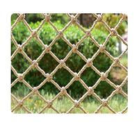 Rope Net，，Hemp Cargo Netting for Trailers, Climbing & Outdoor Decor - 8mm Diameter, 3x7m Mesh Rope Net for Kids' Play Areas & Ceiling Decoration