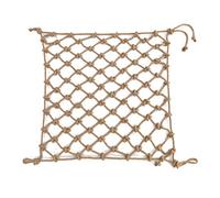Rope Net，，Hemp Rope Safety Net for Kids, Climbing & Decorative Use, Multi-Size 8mm Diameter, 8x8cm Mesh, Yellow 1x7m, Cat Net, Cargo & Fence Netting