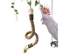 Rope Perch, Cockatiel Playground with Swing, Bird Swing with Rope as a Play Area for Parakeets, Budgies and Cockatiels