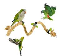 Rope Perch for Birds - Chew and Nibbling Game | Rope Games for Cockatiels | For Health Paws Muscles Gums as an Accessory Cage for Parrots, Anti Boredom and Stress