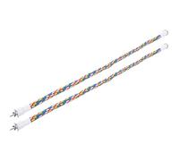 Rope Perches Bird Chew Toy Brightly Colored Handmade Parrot Swings Spiral Stand Adjustable Shape Cotton Rope for Cage Accessories Stainless Steel Fixing Screws 2Pcs (60CM)