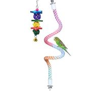 Rope Perches for Bird Cages, Swings & Ladders for Parrots, Cockatiels & Budgies,Bird Toys, Medium Birds (A1)