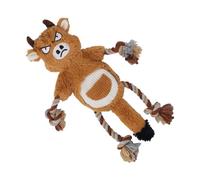 Rope Plush Dog Toy | Cow Design Tough Dog Chew Toys | Squeaky Plush Dog Rope Toys, Puppy Chew Interactive Toys, Dog Squeak Toys