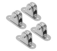 Rope Pulley, Cable Pulley Pulley Wheel Small Pulley Block Wall Mounted Fixed Pulley Heavy Duty Pulley Climbing Pulley for Sliding Gate and Wire Rope (4pcs)
