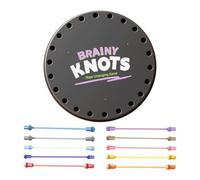 Rope Puzzle Game - 21.8x21.8cm Brainy Knots Puzzle Game, Carried Conveniently | Brain Strategy Rope Challenge with Ease, Interactive Strategic Knot Untying Toy for Family Gathering Kids Adults