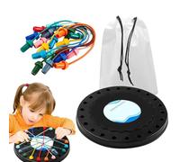 Rope Puzzle Game - 8 Inch Twisted Board | ABS Knot Untangling Puzzle Set - Portable Brain Teaser Logic Game With 10 Rope Pieces For Kids Adults Party Travel Use
