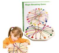 Rope Puzzle Game, Brain Teaser Challenge, Knot Untying Logic Toy, Fine Motor Skill Builder, Interactive Thinking Activity Feature for Kids, Girls, Boys, Home, Classroom, Travel, 8.86x8.86 Inches