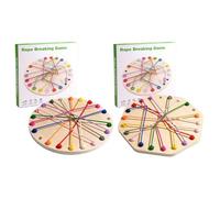 Rope Puzzle Game - Educational Twisted Rope, Untying Challenge Durable, Logic Training Toy Portable Strategy Brain Teaser | Travel Puzzle Game For Boys Girls Problem Solving Cognitive Skill