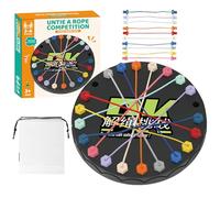 Rope Puzzle Game | Mind Teasing Motor Toy | Durable Knot-Based Activity With Multi-Level Challenges For Fine Motor Skills, Stress, And Bonding Games At Home, Classrooms, Gatherings, Or On-The-G