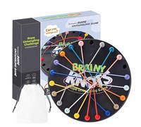 Rope Puzzle Game - Untangle Knots Stack Sorting Toy | Fine Motor Skills Lacing Toy,Twisted Tangler Rope Strategy Games For Adults, Logic Training, Family Interaction, Game Board Rainbow Storage Bag