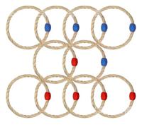 Rope Rings Toss Game, 10PCS Throwing Ring Party Rings Toss Rustic for Wedding Birthday Outdoor Activities (#1, one size)
