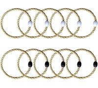Rope Rings Toss Game, 10PCS Throwing Ring Party Rings Toss Rustic for Wedding Birthday Outdoor Activities (#2, one size)