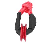 Rope Shackle, Recovery Ring Kit Synthetic Soft Shackle Rope Aluminium Alloy Snatch Ring for ATV UTV SUV Truck Towing Winch Shackles Shackle Hitch Receiver(red)
