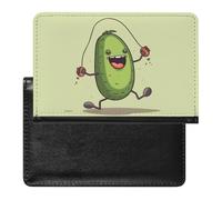 Rope Skipping Fruit Passport Holder with 3 Card Slots, Portable PU Leather Travel Wallet, Slim Protective Cover for Passport, ID, Credit Cards