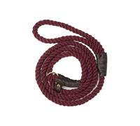 Rope Slip Lead for Dogs Strong Roped Training Slip Leash Pet Puppy Adjustable Cotton Leads (Berry)
