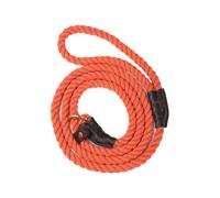 Rope Slip Lead for Dogs Strong Roped Training Slip Leash Pet Puppy Adjustable Cotton Leads (Burnt Orange)