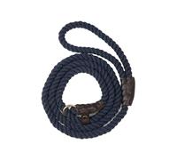 Rope Slip Lead for Dogs Strong Roped Training Slip Leash Pet Puppy Adjustable Cotton Leads (Navy)