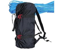 Rope Storage Bag, Climbing Backpack | Professional Shoulder Rope Bag, Adjustable Hiking Equipment, Lightweight Mountaineering Supplies for Men, Women, Black, Se référer au descriptif, Refer to