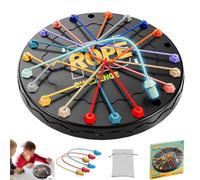 Rope Tangle Challenge, Rope Untangling Puzzle Game with Multi-Level Challenges, Interactive Strategic Knot Untying Toy, Board Puzzle Games, Educational Brain Strategy Board Game for Kids & Adults