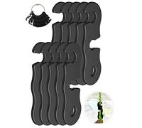 Rope Tensioner (10 Pack) Aluminum Alloy Camping Tent Guyline Cord Adjuster Camping of Gear for Camping, Hiking, Backpacking Ultralight Tent Stakes Guy Lines (Black 10 Pack)