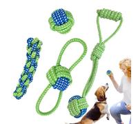 Rope Toy for Dogs, Puppy Rope Toy - 4x Dog Teething Toys | Entertainment Games, Fun Activity Pet Rope for Small Medium Large Breeds Crazy