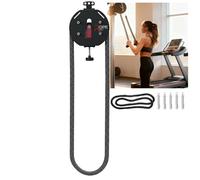 Rope Trainer Machine for Home Gym, Adjustable Resistance Cable Pulley System with 158'' Nylon Rope for Strength Training and Full-Body Workouts
