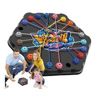 Rope Unlock Battle Game - Interactive Puzzle Strategy Board, Lacing Untangling Toy, Parent Child Interaction Tool, Educational String Gear, Travel Play Kit, Small Size For Boys Girls Over 3
