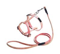 Rope Vest Harnesses Dog Lead Dog Leads Dog Leash Long for Small Dogs Drawstring Adjustable Cat Leash Braided Prevent Breaking Away 360 Degree Rotatable Hook (M,Yellow)