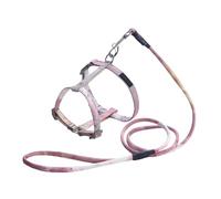 Rope Vest Harnesses Dog Lead Dog Leads Dog Leash Long for Small Dogs Drawstring Adjustable Cat Leash Braided Prevent Breaking Away 360 Degree Rotatable Hook (M,Pink)