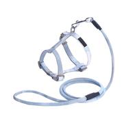 Rope Vest Harnesses Dog Lead Dog Leads Dog Leash Long for Small Dogs Drawstring Adjustable Cat Leash Braided Prevent Breaking Away 360 Degree Rotatable Hook (M,Blue)