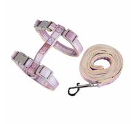 Rope Vest Harnesses Dog Lead Dog Leads for Medium Dogs Dog Leash Long with Carabiner for Small Dogs Buckle Button Drawstring Hook and Loop Cat Prevent Breaking Away (M,Pink)