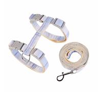 Rope Vest Harnesses Dog Lead Dog Leads for Medium Dogs Dog Leash Long with Carabiner for Small Dogs Buckle Button Drawstring Hook and Loop Cat Prevent Breaking Away (L,Blue)