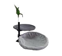 ROPECUBE Cat Bed for Desk & Windowsill - 2-Tier Cat Hammock with Table Clamp, Height-Adjustable Cat Furniture for Balcony, Office & Home Office, Sturdy Steel Frame up to 20 kg, Space Spa