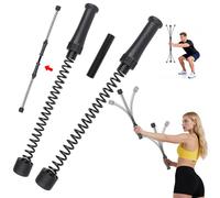 Ropeless Battle Rope, 2PCS Cordless Battle Ropes Portable Silent Home Workout Equipment with Non-Slip Handle for Full Body Toning, HIIT & Cardio (0.7Kg black)