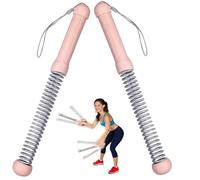 Ropeless Battle Rope with Adjustable Weights, Portable Silent Home Workout Equipment for Full Body Toning, Fat Burning & Cardio, Strength Training Gym Equipment for Arms, Core, Butt (Pink)