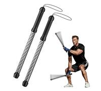 Ropeless Battle Ropes (2-Pack) - Weighted Portable Workout Ropes for HIIT, Cardio & Muscle Training, Foldable Home Gym Equipment for Men & Women (Black)