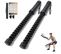 Ropeless Battle Ropes for HIIT Workouts, Cardio & Muscle Training, Low-Impact Cardio Training, Portable Cordless Home Gym Equipment for Men & Women with Non-Slip Gloves