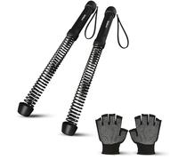 Ropeless Battle Ropes for Home Gym, Cordless Weighted Battle Rope Arm Exerciser for Strength Training, Workouts, Muscle Building & Portable Indoor Fitness - 2 Pcs with 1 Pair Woven Polyester Gloves