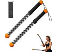 Ropeless Battle Ropes for Home Gym, Heavy Duty Arm Exerciser for Strength Training, Portable Cordless Battle Ropes for Core Muscle Building HIIT and Low-Impact Aerobic Training (Black+orange)