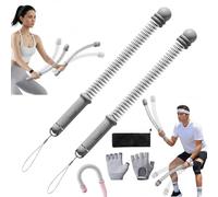 Ropeless Battle Ropes For Home Workout, Adjustable Portable Home At Workout Equipment, Cordless Weighted Battle Ropes For Hiit,Strength,Full Body Workout-3 Lbs|Men,Women (Grey)
