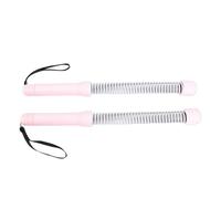Ropeless Exercise Rope Quiet Portable Adjustable Training Rope with Anti Slip Handles for Home Gym Full Body Workout 18.5 Inch 1 Pair (Pink)